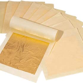 edible gold leaf sheets 30pc m-size 24 karat 1.2″ x 1.2″ genuine for cooking, cakes & chocolates, decoration, health & spa (gold)