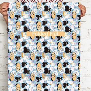 MAYPLUSS Wrapping Paper Large Sheet - Folded Flat - 6 Different Cat Design (45.2 sq. ft.ttl.) - 27.5 inch X 39.4 inch Per Sheet