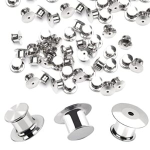 30 pieces metal pin backs locking pin keepers locking clasp