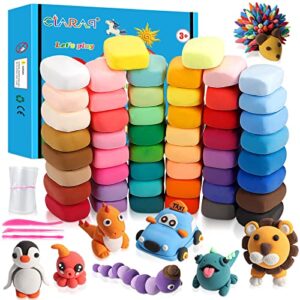 ciaraq modeling clay kit – 50 colors air dry ultra light clay, safe & non-toxic, great gift for kids.