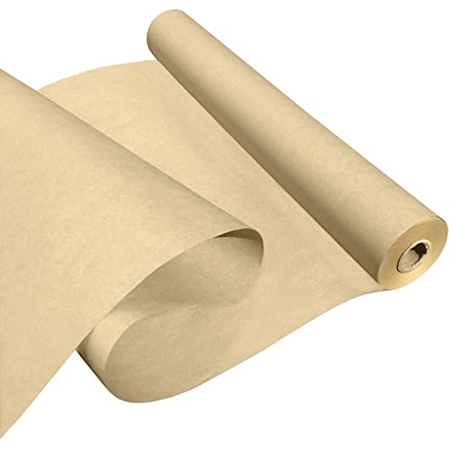 Brown Kraft Gift Wrapping Paper 17.50" x 900" (75 Feet) Made in USA Jumbo Roll, Ideal for Gift Box Wrapping, Art & Craft, Postal, Packing, Shipping, Floor Covering, Parcel, Table Runner, 100% Recycled