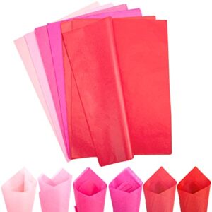 Koogel 320 Sheets Pink Tissue Paper, Tissue Paper Bulk 14 x 10 Inch Romantic Tissue Paper 6 Colors for Valentine's Day Mother's Day Small Gift