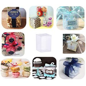 YOZATIA 12PCS Transparent Boxes 4 x 4 x 8 inch, Candy Box, Clear Favor Boxes Gift Boxes for Wedding, Party and Baby Shower Favors