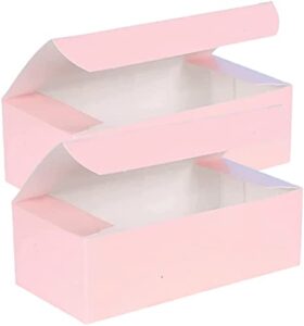 cakesupplyshop celebrations set of 10-1/2 lb. gloss candy glossy pink wedding party favor boxes 5.5″ x 2.75″ x 1.75″
