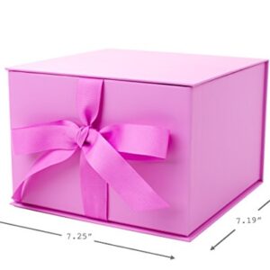 Hallmark 7" Gift Box (Light Pink) for Mother's Day, Birthdays, Bridal Showers, Weddings, Baby Showers, Bridesmaids Gifts, Valentines Day and More