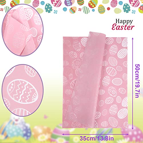 SANNIX 100 Sheets Spring Easter Tissue Paper Pink Green Blue Bulk Gift Wrapping Paper for Easter Gift Wrapping DIY Crafts Birthday Party Spring Decoration 19.7 ×13.8 Inch (10 Patterns)