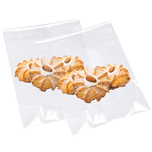 Geyoga 4 Size 240 Pieces Clear Plastic Cello Bag Resealable Self Sealing Cellophane Bag for Candy Cookies Decorative Wrapper (4 x 6 Inch, 5 x 7 Inch, 8 x 12 Inch, 10 x 13 Inch)