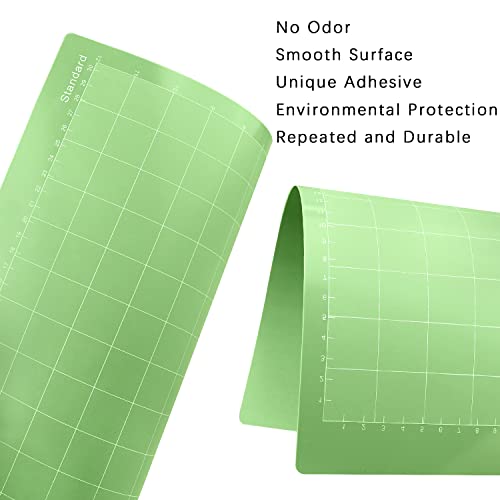 Gwybkq Cutting Mat for Cricut Explore One/Air/Air 2/Maker 8 Pack 12x12 Inch Standard Green Grip Adhesive Sticky Non-Slip Durable Mat Cut Mats Replacement Accessories