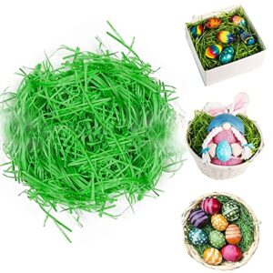 asekonc 1/2 lb super large pack easter green grass recyclable paper shred for easter basket filler creative eggs decor filler gift wrapping & basket filling