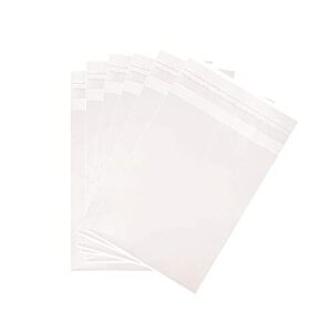 koberrli 100pcs 4½ x 6½-inch clear resealable cello cellophane bags, clear cookie bags self adhesive for candy cookies cards