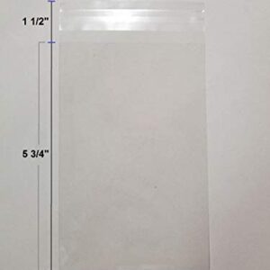 UNIQUEPACKING 100 Pcs 4 5/8 X 5 3/4 Clear A2+ Card Resealable Cello/Cellophane Bags (Fit One A2 Size Card w/Envelope)