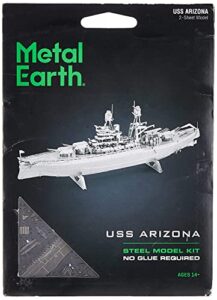 fascinations metal earth 3d laser cut model military uss arizona ship