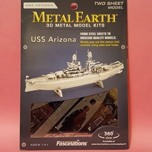 Fascinations Metal Earth 3D Laser Cut Model Military USS Arizona Ship