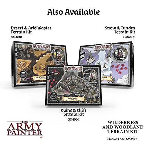 The Army Painter Dungeons and Dragons Starter Terrain Paint Set with 5 Terrain Paint, 1 Spray, Basing Materials Gamemaster (Wilderness & Woodland Terrain Paint Starter Set)