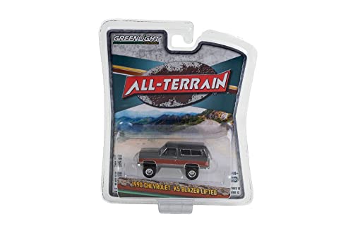 ModelToyCars 1990 Chevy K5 Blazer 1500 Lifted, Gray - Greenlight 35230D - 1/64 Scale Diecast Car