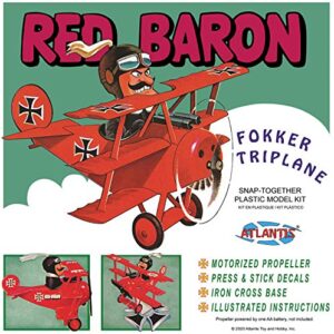 Atlantis The Red Baron and His Fokker Triplane Snap Model kit