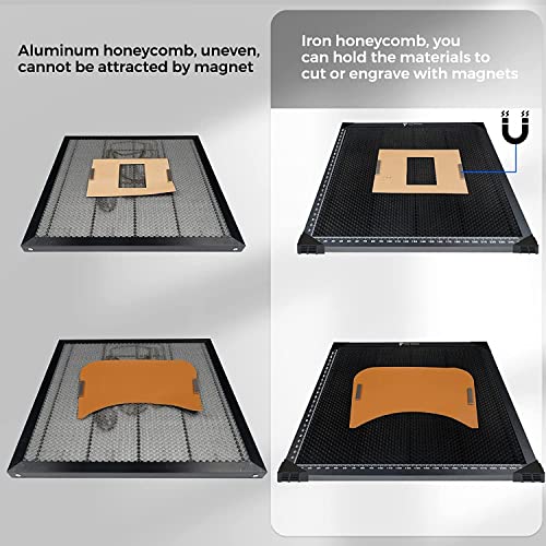 300 * 300mm Honeycomb Laser Bed Honeycomb Working Table Laser Honeycomb for CO2 or Laser Engraver Cutting Machine with Aluminum Plate and Engraving Materials