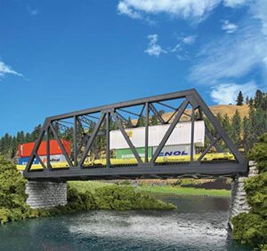 walthers scenemaster cornerstone ho scale model modernized double-track railroad truss bridge kit collectable