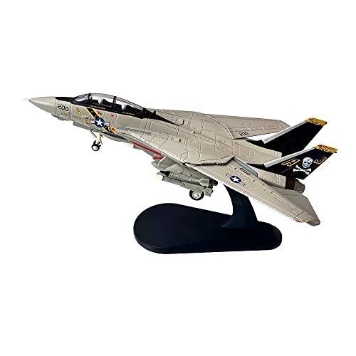 1/100 Scale US Navy Grumman F-14 F-14A F-14B F-14D Tomcat Fighter Aircraft Metal Military Diecast Plane Model Gift Ornament Collection (F-14A)