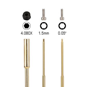 INJORA RC Screwdrivers 3pcs-Hex Screwdriver 0.05inch 1.5mm Hex Nut Drivers 4mm for SCX24 Gladiator Bronco C10 JLU Deadbolt Other RC Model Car