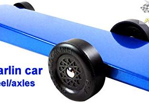 Pinewood Pro Pine Derby Car Kit with PRO Graphite - Painted, Weighted and Ready to Race - Blue Marlin