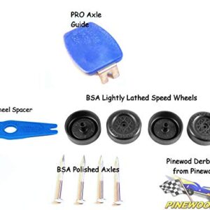 Pinewood Pro Pine Derby Car Kit with PRO Graphite - Painted, Weighted and Ready to Race - Blue Marlin