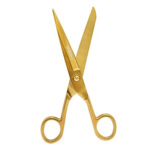 multibey scissors straight recycled stainless steel 7″ copper gold multipurpose fabric leather arts and crafts paper shears heavy duty