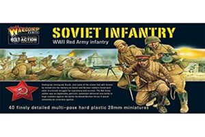 bolt action soviet red army infantry 1:56 wwii military wargaming figures plastic model kit