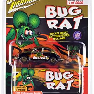 1965 VW Beetle Bug Rat w/(American Diorama) Diecast Figure LTD ED to 6000 pcs Worldwide 1/64 Diecast Model Car by Johnny Lightning JLCP7384