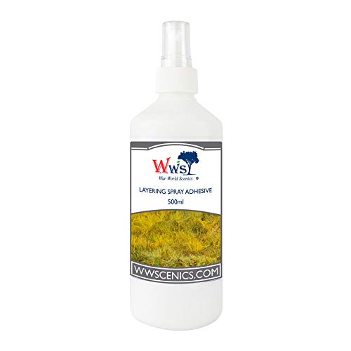 War World Scenics Static Grass Layering Spray 500ml for Model Railway Dioramas & Wargame Terrain