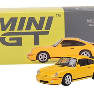 1987 RUF CTR Blossom Yellow with Black Stripes Limited Edition to 3000 Pieces Worldwide 1/64 Diecast Model Car by True Scale Miniatures MGT00419