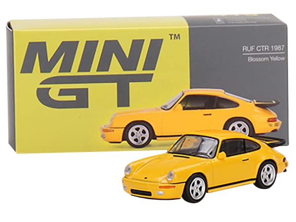 1987 RUF CTR Blossom Yellow with Black Stripes Limited Edition to 3000 Pieces Worldwide 1/64 Diecast Model Car by True Scale Miniatures MGT00419