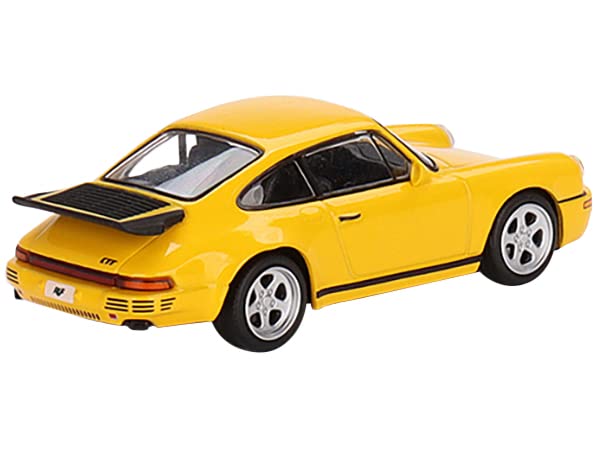 1987 RUF CTR Blossom Yellow with Black Stripes Limited Edition to 3000 Pieces Worldwide 1/64 Diecast Model Car by True Scale Miniatures MGT00419