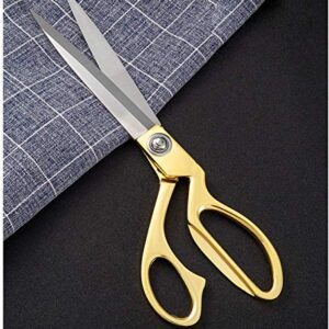 ZJMZZM 8.5 '' Gold Stainless Steel Sharp Tailor Scissors Professional Household Scissors Craft Scissors Fabric Scissors Heavy Duty Cutting Sewing, Crafts, Home Kitchen Office