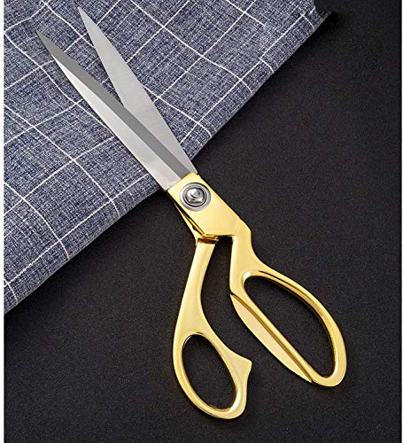 ZJMZZM 8.5 '' Gold Stainless Steel Sharp Tailor Scissors Professional Household Scissors Craft Scissors Fabric Scissors Heavy Duty Cutting Sewing, Crafts, Home Kitchen Office