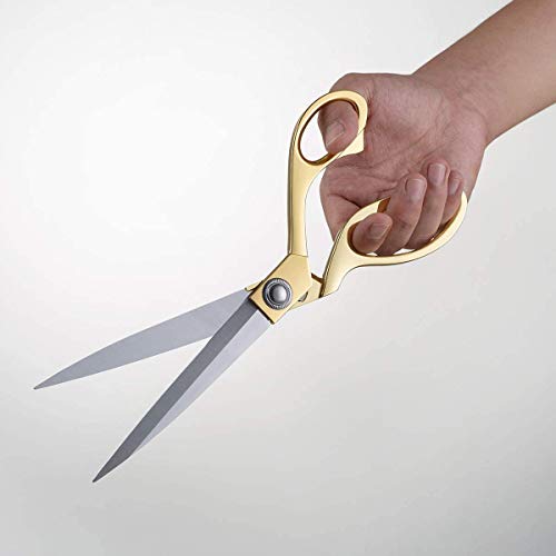 ZJMZZM 8.5 '' Gold Stainless Steel Sharp Tailor Scissors Professional Household Scissors Craft Scissors Fabric Scissors Heavy Duty Cutting Sewing, Crafts, Home Kitchen Office