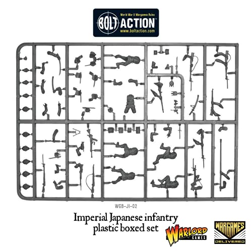 Wargames Delivered Bolt Action Miniatures - Japanese Infantry Troop Set, World War 2 Miniatures, Action Figures 28mm Scale Army Men for Miniature Wargame by Warlord Games