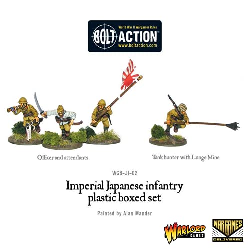 Wargames Delivered Bolt Action Miniatures - Japanese Infantry Troop Set, World War 2 Miniatures, Action Figures 28mm Scale Army Men for Miniature Wargame by Warlord Games