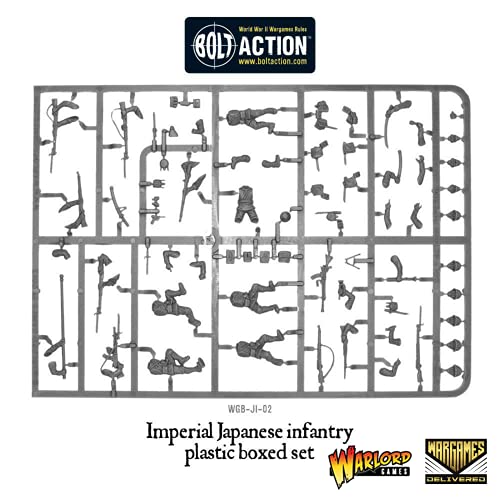 Wargames Delivered Bolt Action Miniatures - Japanese Infantry Troop Set, World War 2 Miniatures, Action Figures 28mm Scale Army Men for Miniature Wargame by Warlord Games