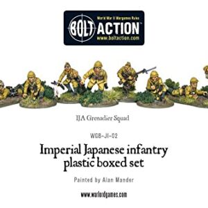 Wargames Delivered Bolt Action Miniatures - Japanese Infantry Troop Set, World War 2 Miniatures, Action Figures 28mm Scale Army Men for Miniature Wargame by Warlord Games