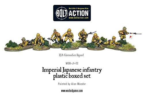 Wargames Delivered Bolt Action Miniatures - Japanese Infantry Troop Set, World War 2 Miniatures, Action Figures 28mm Scale Army Men for Miniature Wargame by Warlord Games