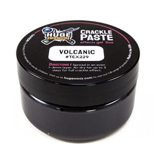 huge miniatures crackle paste, model basing paint for tabletop gaming scenery and diorama building by huge minis – 2oz resealable jar (volcanic)