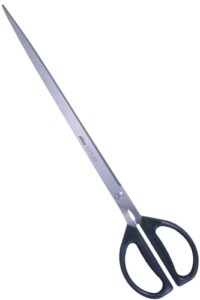 allex extra long scissors 13-3/4″ razor sharp japanese stainless steel blade, giant scissors for ribbon cutting ceremony & paper cutting, large scissors heavy duty blade, made in japan