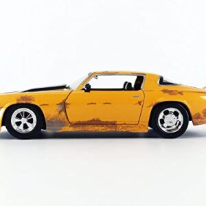 Transformers 1:24 1977 Chevy Camaro Bumblebee Die-cast Car with Coin, Toys for Kids and Adults