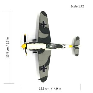 1/72 Scale German WWII Messerschmidt BF-109 Fighter Model Diecast Airplanes Military Display Model Aircraft for Collection Classic Model