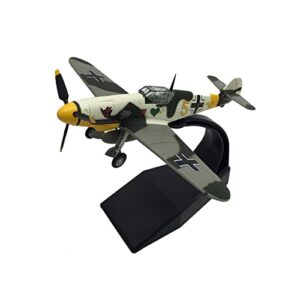 1/72 Scale German WWII Messerschmidt BF-109 Fighter Model Diecast Airplanes Military Display Model Aircraft for Collection Classic Model