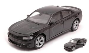 scale model compatible with dodge charger r/t black 1:24 welly we24079bk