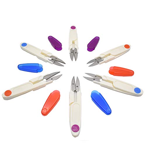 6 Pack Yarn Scissors Thread Cutters U Shape for DIY Projects Random Colors