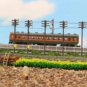 24pcs Model N Scale 1:160 Power Pole Telegraph Telephone Poles Railroad Diorama (Style A)