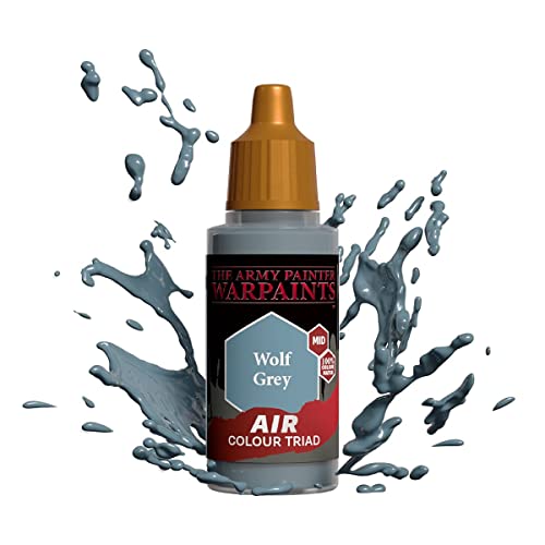 The Army Painter Warpaint Air Wolf Grey - Acrylic Non-Toxic Heavily Pigmented Water Based Paint for Tabletop Roleplaying, Boardgames, and Wargames Miniature Model Painting